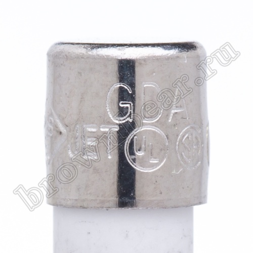 Предохранитель 5х20 мм, цилиндрический, керамический, с задержкой, 8А/250В (GDA) фото 2