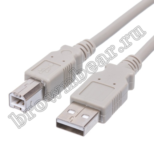 Кабель интерфейсный USB, type А - type В, вилка - вилка, 1.5 метра фото 2