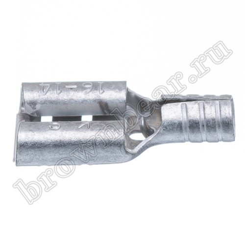 Клемма плоская обжимная 6.3 мм, гнездо на провод 1.5 - 2.5 мм², кратно 100шт., РП-М TA-2F фото 5