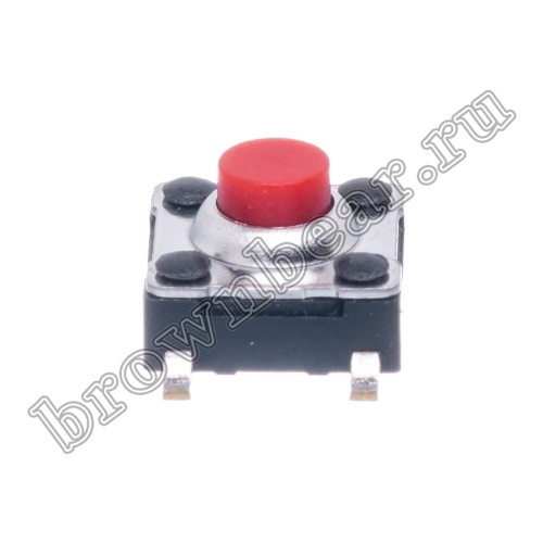 Кнопка тактовая влагозащищенная SMD, 6х6 мм, h=4.3 мм, 4 контакта SWT-54 фото 6