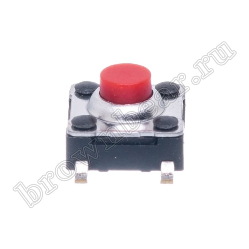 Кнопка тактовая влагозащищенная SMD, 6х6 мм, h=4.3 мм, 4 контакта фото 2