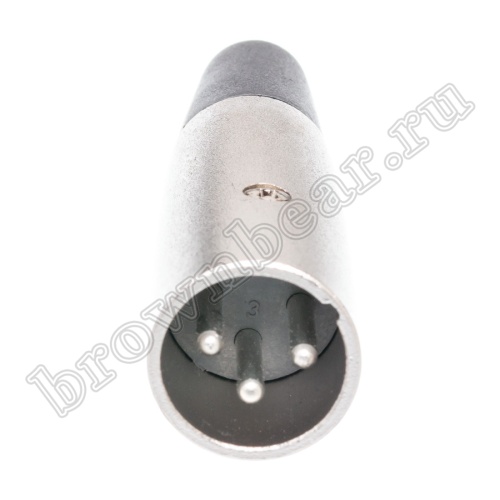 Разъём микрофонный XLR, штекер на кабель, 3 контакта AUD-71 фото 3