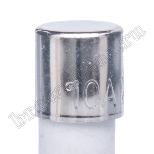 Предохранитель 5х20 мм, цилиндрический, керамический, с задержкой, 10А/250В (GDA) фото 6