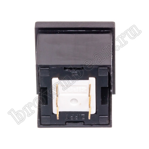 Кнопка мини без фиксации с щелчком, красная в черном корпусе PSM2-2-R-B   фото 7