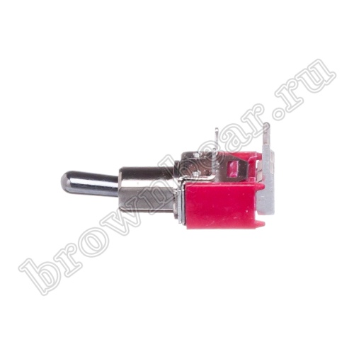 Тумблер мини однополюсный, 3 контакта (on-on), на плату угловой, SPDT (B070BV) PST-71AR1 фото 6