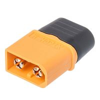 Разъем силовой XT60 для АКБ, 2 контакта, штекер на кабель с кожухом XT60H-M.G.Y
