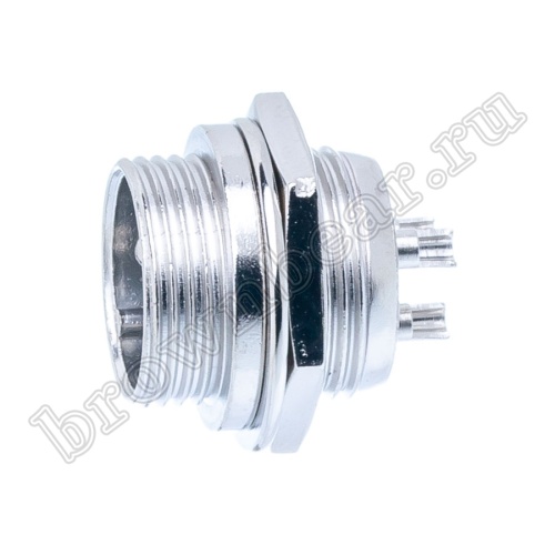 Разъем GX16 (M16) вилка на блок 3 контакта, под гайку AC-M16-3M фото 6