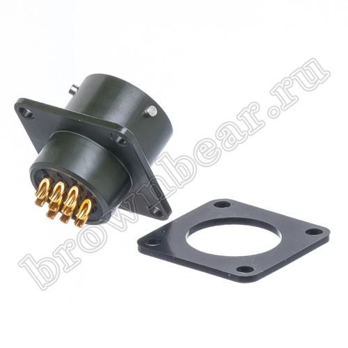 Разъём промышленный байонет MIL-26482 Series I серии HVMS 10 контактов, вилка на блок фото 4