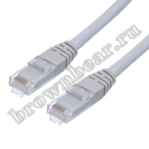 Патч-корд UTP RJ-45, категория 5e, литой, 4 метра, серый  фото 2