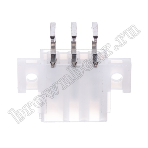 Разъем питания Mini-Fit 6 контактов, вилка на плату, прямой угол, под винты, шаг 4,2мм MF-6MRB фото 7