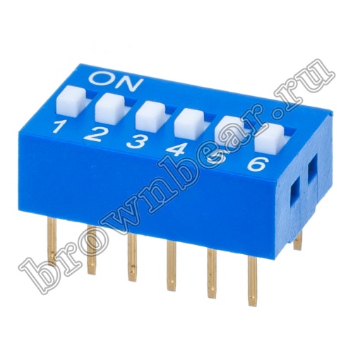 Переключатель Dip-Switch 6 контактных групп SWD1-6