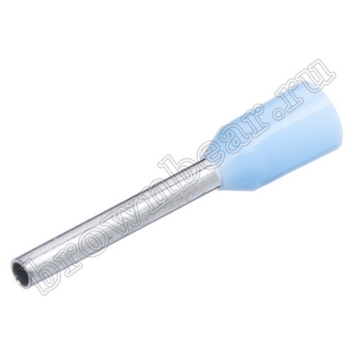 Кабельный наконечник штыревой втулочный изолированный НШВИ 8 мм, под опрессовку на провод 0.25 мм², упаковка 100шт. TIC-0.25-8