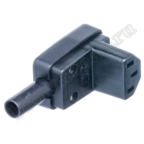 Разъем питания IEC C13, розетка на кабель разборная, прямой угол, 10A фото 9