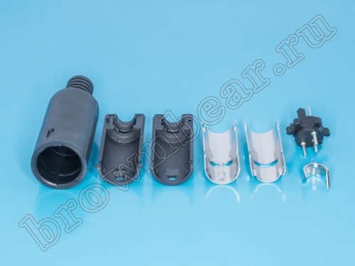 Вилка mini DIN 3 контакта на кабель MDN-3M фото 4