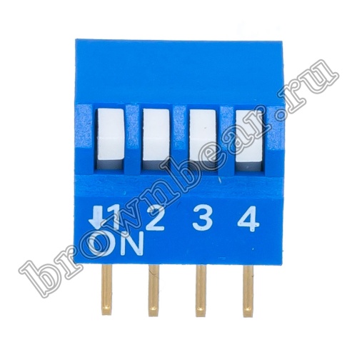 Переключатель Dip-Switch 4 контактных группы, пиано  SWD3-4 фото 6