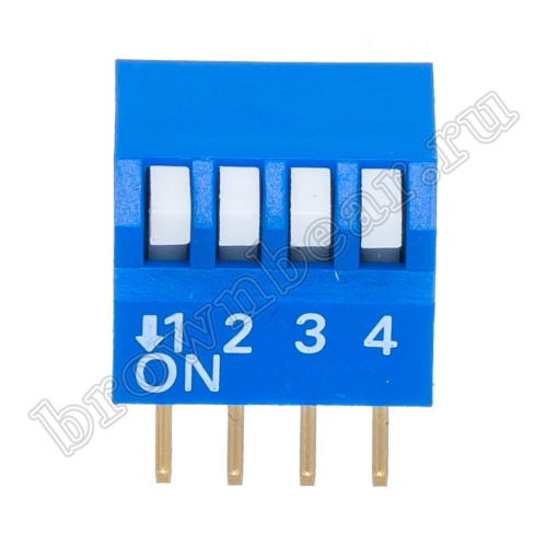 Переключатель Dip-Switch 4 контактных группы, пиано  SWD3-4 фото 6