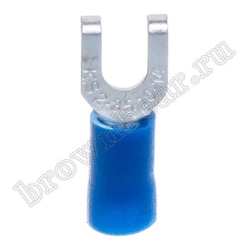 Клемма вилочная обжимная тип "U" 3.7 мм на провод 1.5 - 2.5 мм² с фланцем, изолированная, кратно 100шт. TYFI-2-3 фото 7