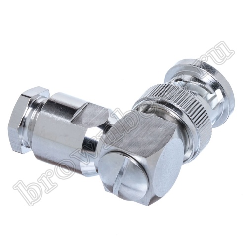 Разъем BNC штекер на кабель RG-58, угловой, пайка BNC-LS58P фото 4