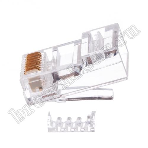 Разъём RJ-45 (8P8C) со вставкой, вилка под витую пару 6 категории  TP6-8P8C-S2 фото 6