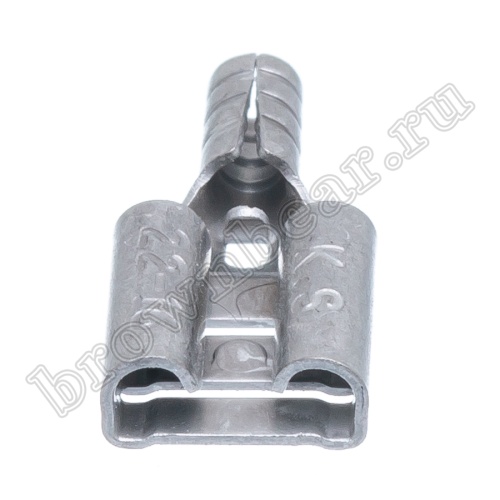 Клемма плоская обжимная 6.3 мм, гнездо на провод 0.5 - 1.5 мм², неизолированная, кратно 100шт., РП-М TA-1.25F фото 4