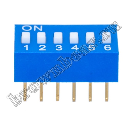Переключатель Dip-Switch 6 контактных групп SWD1-6 фото 4