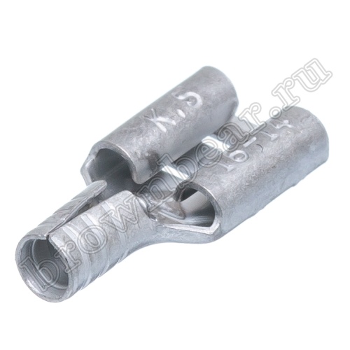 Клемма плоская обжимная 6.3 мм, гнездо на провод 1.5 - 2.5 мм², кратно 100шт., РП-М TA-2F фото 3