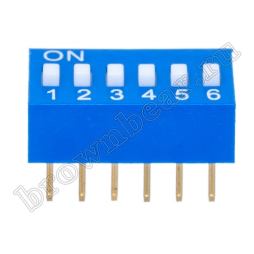 Переключатель Dip-Switch 6 контактных групп SWD1-6 фото 4