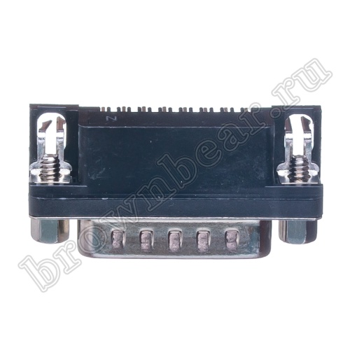 Разъем D-SUB 15 контактов, вилка на плату, прямой угол  7.2мм DRB-15MA фото 3