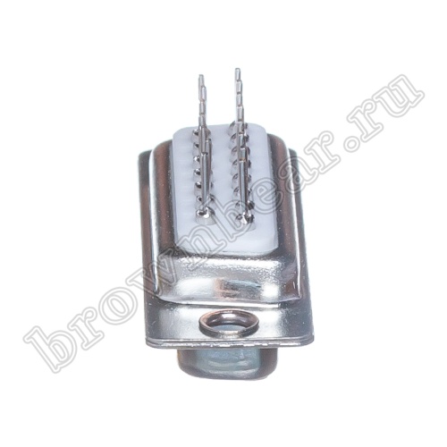 Разъем D-SUB  15 контактов, гнездо на плату, вертикальный DBB-15F фото 5