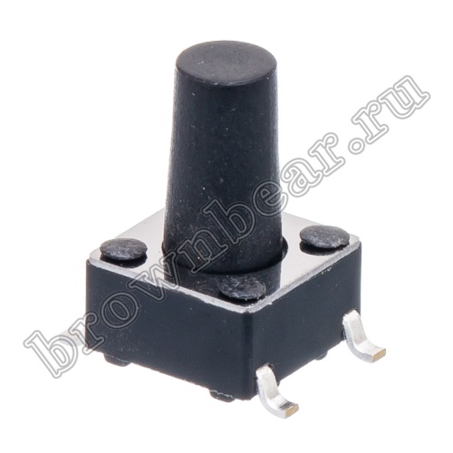 Кнопка тактовая SMD, 6х6 мм, h=9.5, 4 контакта