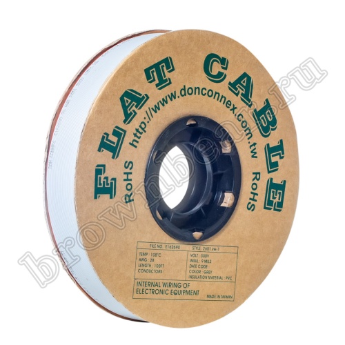 Кабель плоский, шлейф 26 проводников, шаг 1.27 мм фото 2