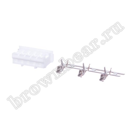 Разъем питания 5 контактов, гнездо на кабель, шаг 2.0 мм MU-5F