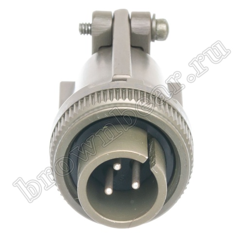 Разъём Amphenol серии MS, 3 контакта, вилка на кабель, тип 14S, резьбовой MS3106E-14S-7P фото 7