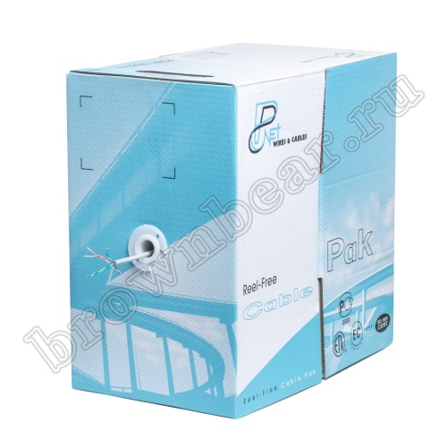 Кабель Витая пара, 4 пары, медный, 5е категория, серый, PCnet, бухта 305м PCnet фото 3