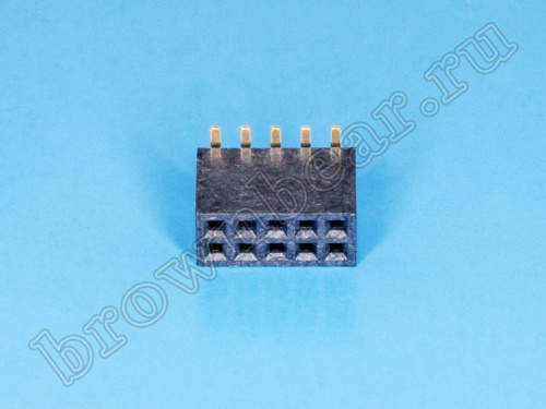 Разъем 2х5 гнездо на плату, поверхностный монтаж, шаг 1,27мм фото 3