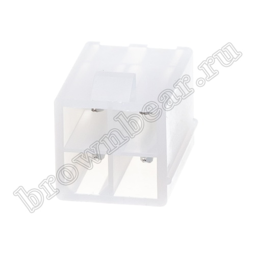 Разъем питания Mini-Fit 4 контакта, вилка на плату, шаг 4,2мм MF-4MA/2