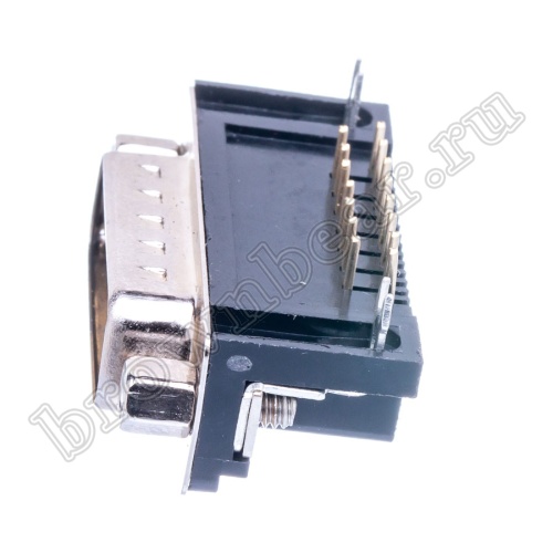 Разъем D-SUB 15 контактов, вилка на плату, прямой угол  9.4мм DRB-15MB фото 8