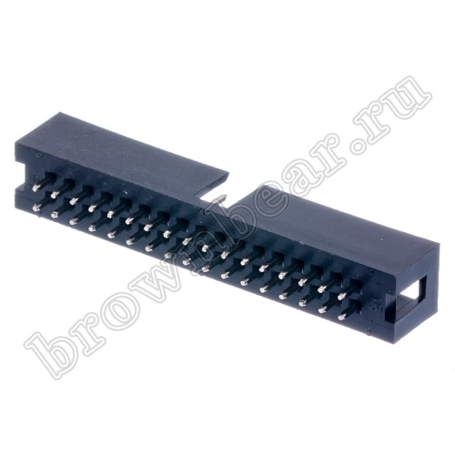 Разъем IDC 2х17 вилка на плату, шаг 2.54мм BH-34 фото 5