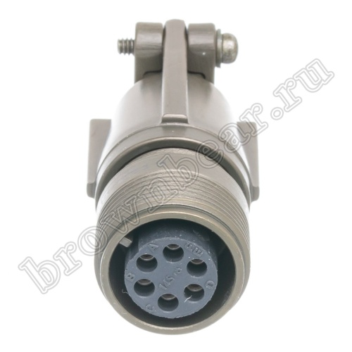 Разъём Amphenol серии MS, 6 контактов, розетка на кабель, тип 14S, наружная резьба MS3101E-14S-6S фото 7