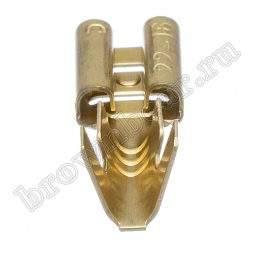 Клемма плоская обжимная 4.8 мм, гнездо на провод 1.3 - 2.0 мм², кратно 100шт., РП-М TA5-3.5FO фото 2