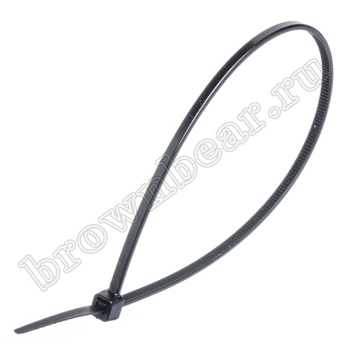 Стяжка (хомут) нейлоновая 200 x 2.5 мм, UV защита, черная, упаковка 100 шт. CV-200MW-UV