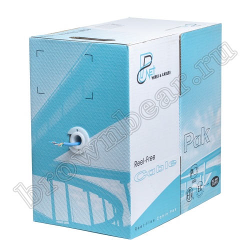 Кабель Витая пара, 4 пары, медный, 5е категория, многожильный, синий, PCnet,  бухта 300м PCnet фото 6