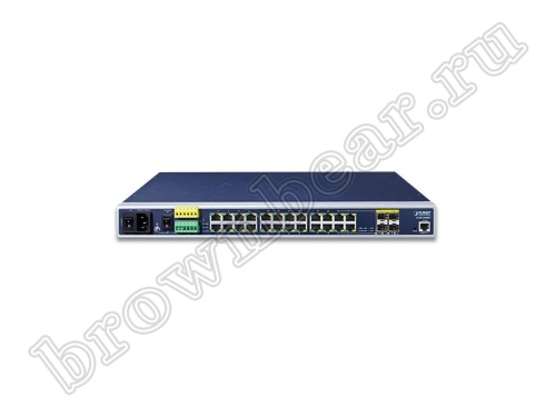 IGSW-24040T Промышленный управляемый L2+ коммутатор Planet, 24 порта 10/100/1000Мбит/с, 4 порта SFP 1Гбит/с фото 2