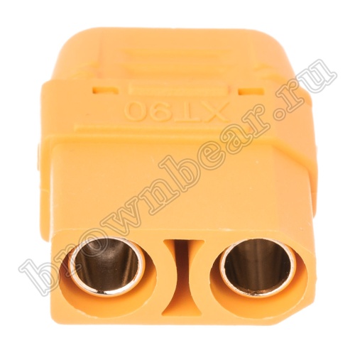 Разъем питания XT90 для АКБ, 2 контакта, розетка на кабель с кожухом XT90H-F.G.Y фото 3