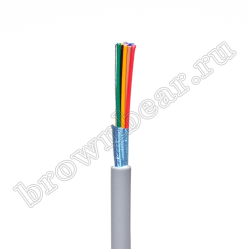 Кабель сигнальный коммуникационный 9 проводов, 26AWG, бухта 50м, экранированный, серый SIN YU фото 2