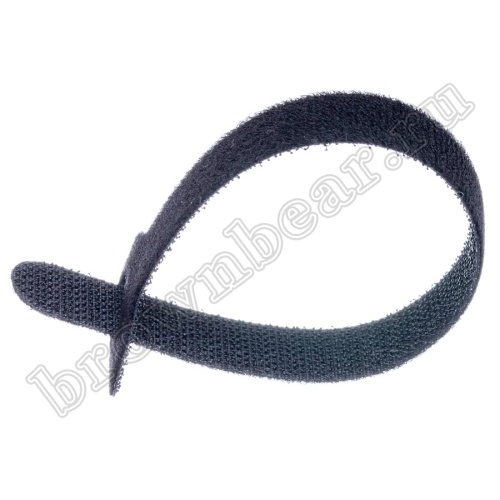 Стяжка (хомут) на липучке 210х16 мм, многоразовая, черная, упаковка 20 шт. MGT-210BK фото 2