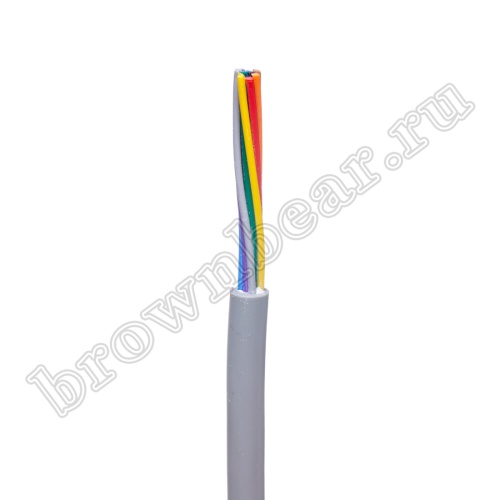 Кабель сигнальный коммуникационный 9 проводов, 26AWG, бухта 50м, неэкранированный, серый SIN YU фото 2