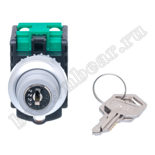 Селекторный переключатель управления с ключом, 3 позиции с фиксацией, 30 мм, НP TN2KS44-1AA фото 3