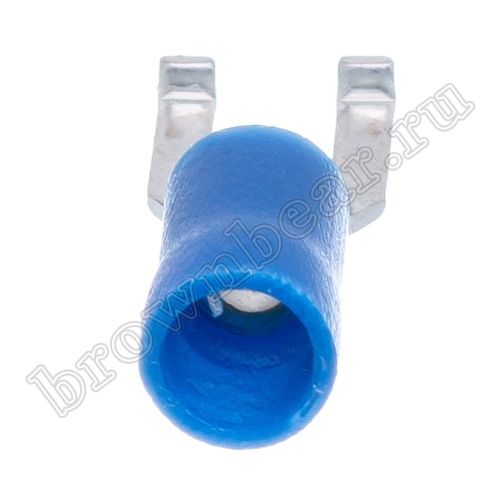 Клемма вилочная обжимная тип "U" 3.7 мм на провод 1.5 - 2.5 мм² с фланцем, изолированная, кратно 100шт. TYFI-2-3 фото 4