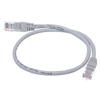 Патч-корд UTP RJ-45, категория 5e, литой, 0.5 метра, серый 
